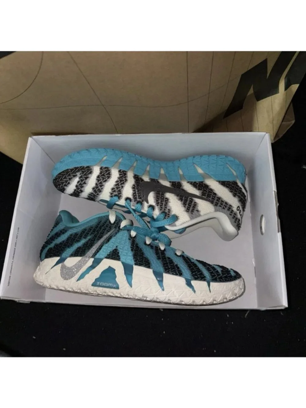 NEW Nike Ja 3 By You Mismatch Blue White IO7565-900 Men Size 7.5, Womens Size 9